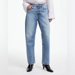 Madewell The Darted Barrel-Leg Jeans Light Wash Blue Denim Size 30 (US 10)